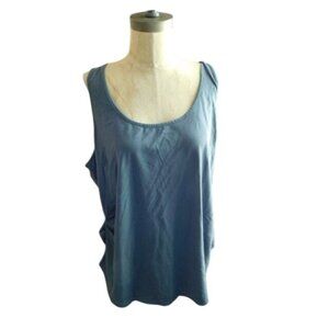Athleta Size 2X Plus Size Gray Ruched Side Tank Style Top